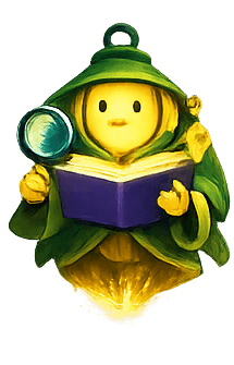 Guide lantern mascot reading a parent-facing report